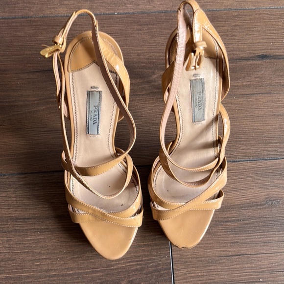 Prada Patent Leather platform Strappy Heels Sandals - Picture 3 of 9